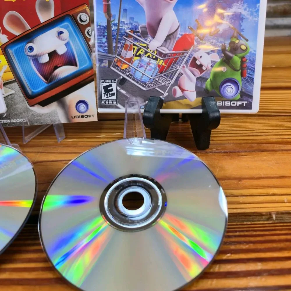 2 GAMES RAYMAN RAVING RABBIDS 2 & TV PARTY Nintendo Wii Minty (READ!!!)